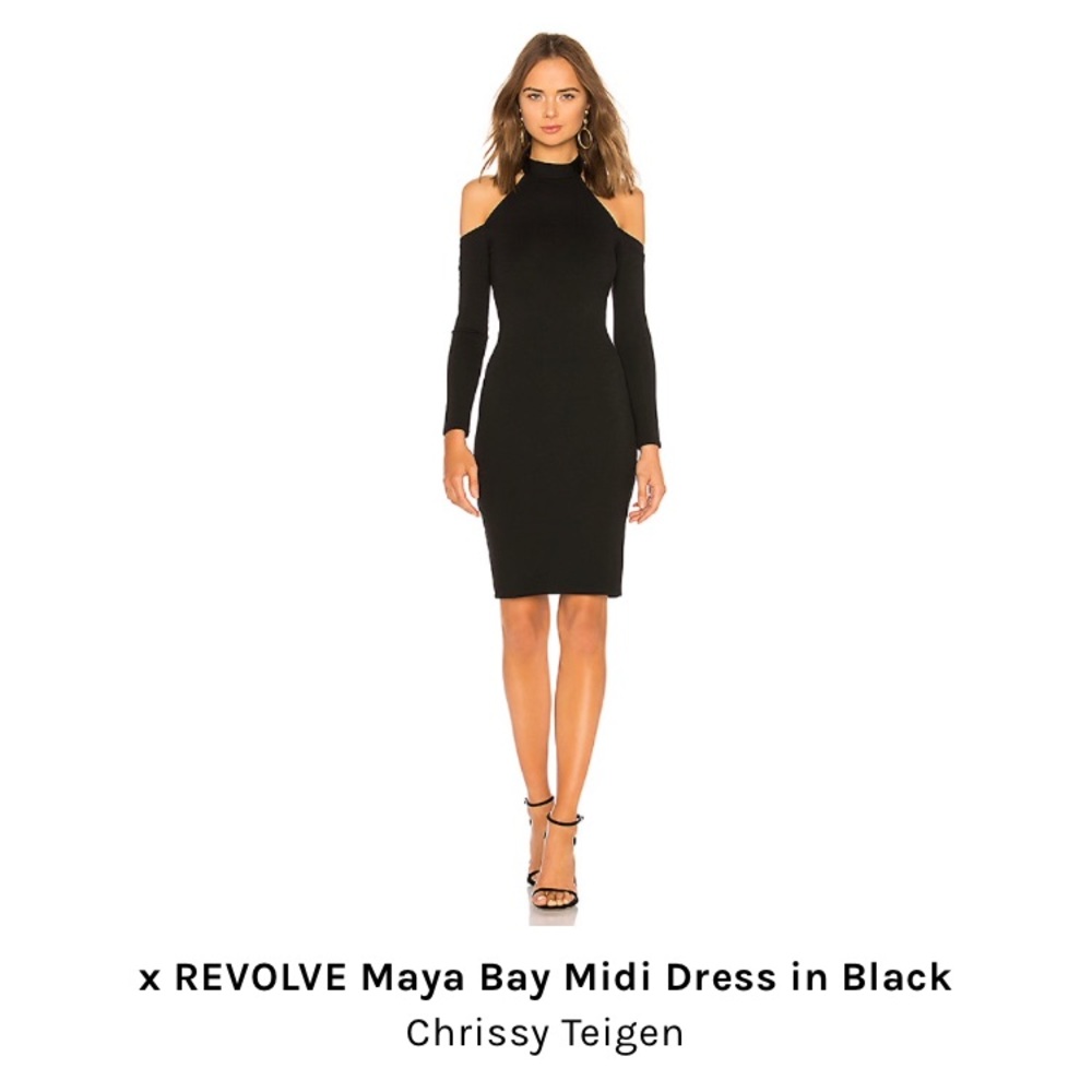 X revolve cold shoulder midi dress size xs
